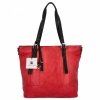 Uniwersalna Torebka Damska XL Shopper Bag firmy Hernan HB0213-1 Czerwona/Czarny